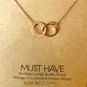 Rose gold-dipped chain necklace